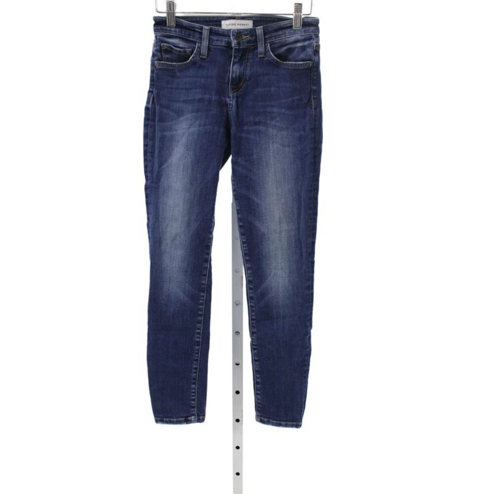 Flying Monkey Women Skinny Jeans Blue High Rise Button Size 24